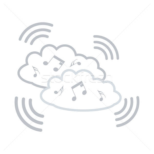 Music cloud icon Stock photo © angelp