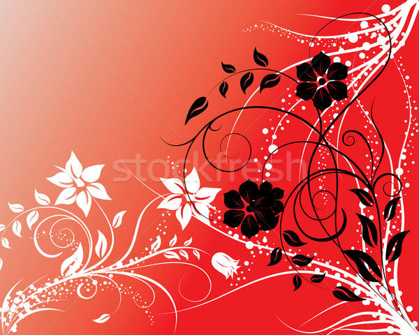 紅色 梯度 計算機 花卉 春天 商業照片 © angelp
