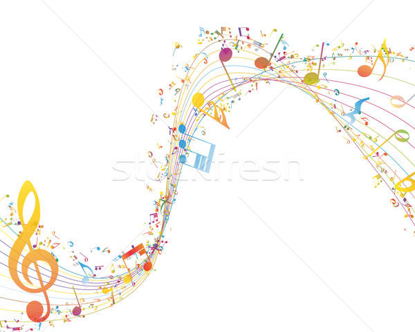 Musical Key with notes row Stock photo © angelp