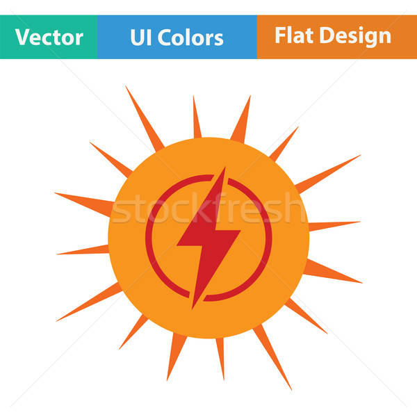 Stock fotó: Napenergia · ikon · üzlet · absztrakt · fény · háttér