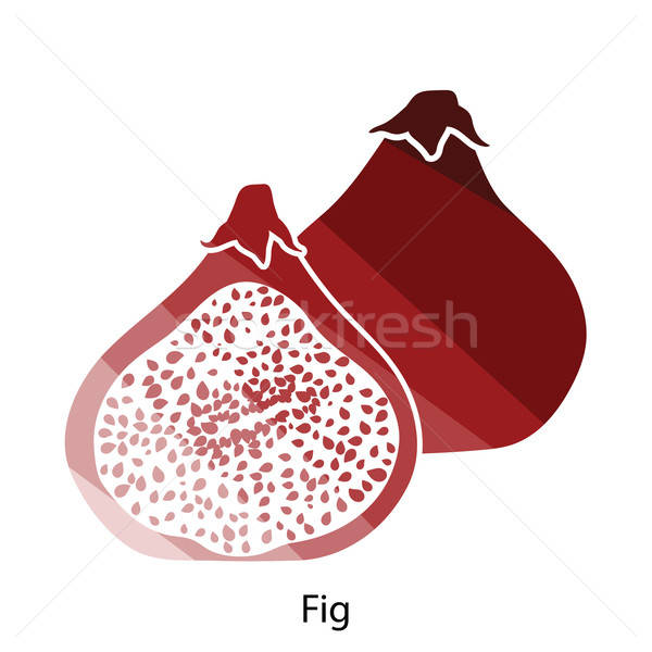 Zdjęcia stock: Figa · owoców · ikona · kolor · projektu · podpisania