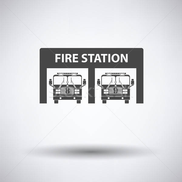 Feuer Station Symbol grau Design Tür Stock foto © angelp