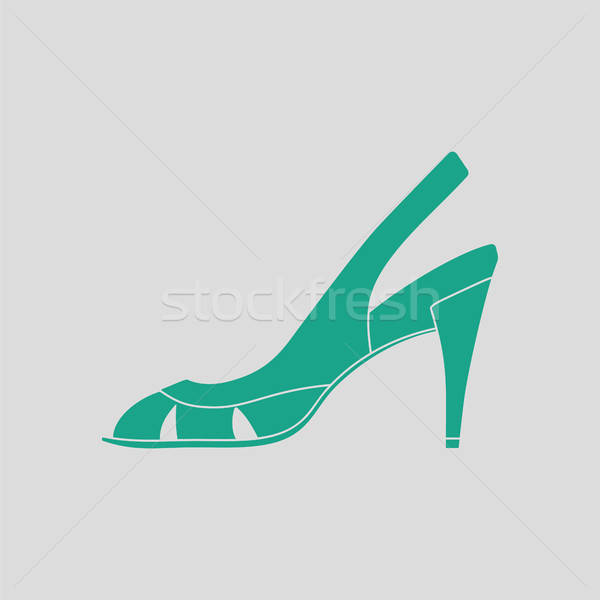Woman heeled sandal icon Stock photo © angelp