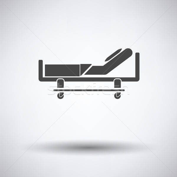 Krankenhausbett Symbol grau Arzt Kreuz Gesundheit Stock foto © angelp