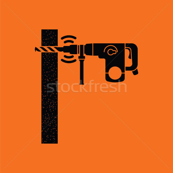 Icon of perforator drilling wall Stock photo © angelp