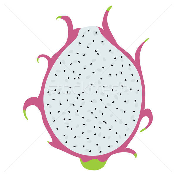 Flat design icon of Dragon fruit in ui colors. Stock photo © angelp