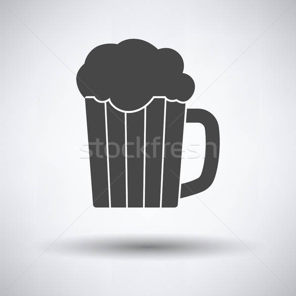 Taza cerveza icono gris fiesta signo Foto stock © angelp