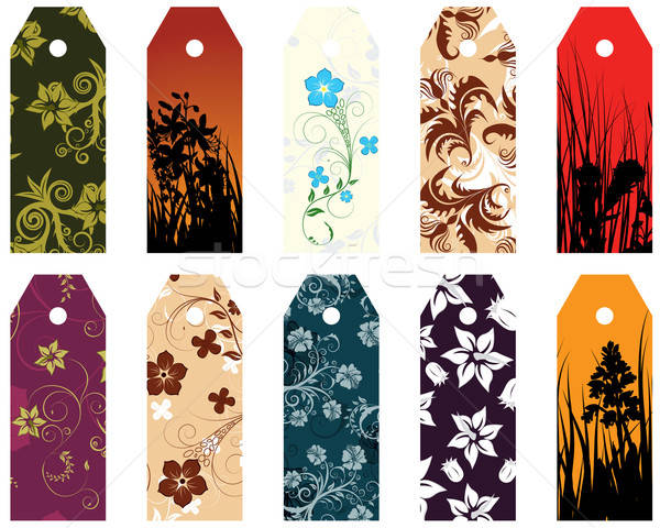 набор закладки десять различный вектора цветочный Сток-фото © angelp