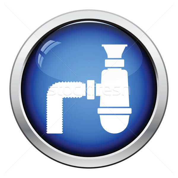 Badkamer icon glanzend knop ontwerp industriële Stockfoto © angelp