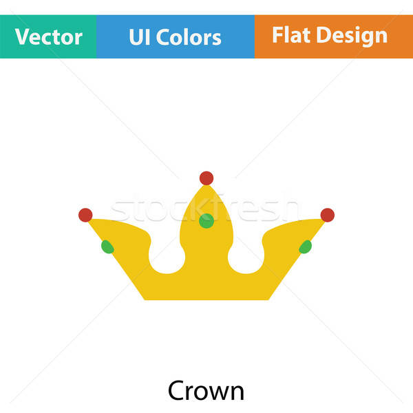Fête couronne icône couleur design enfants [[stock_photo]] © angelp