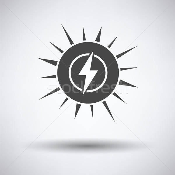 Stock foto: Solarenergie · Symbol · grau · Business · abstrakten · Hintergrund