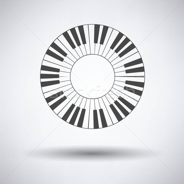 Piano circle keyboard icon Stock photo © angelp