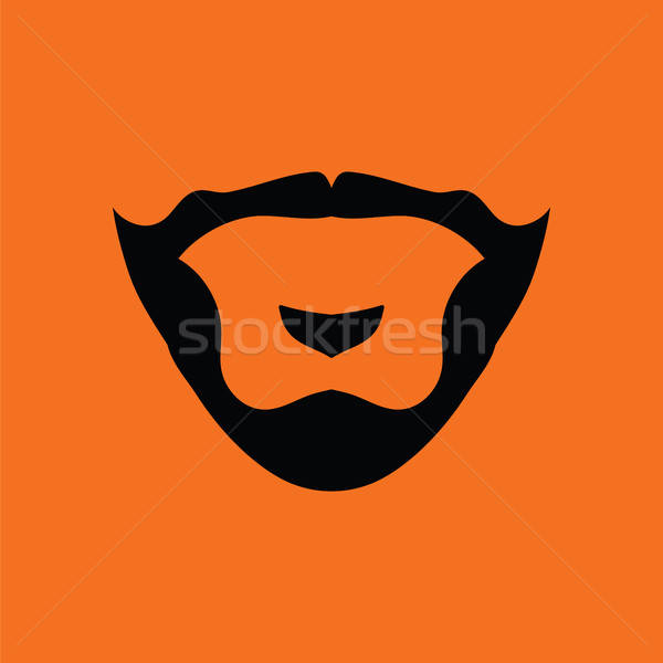 Kecskeszakáll ikon narancs fekete férfi divat Stock fotó © angelp