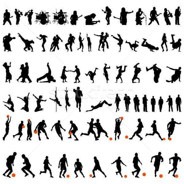 Imagine de stoc: Dans · sportiv · set · mare · colectie · diferit