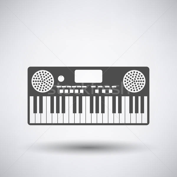 Muziek icon grijs achtergrond kunst sleutel Stockfoto © angelp