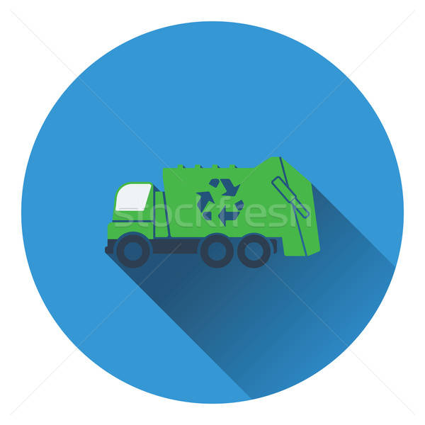 Garbage car with recycle icon Stock photo © angelp