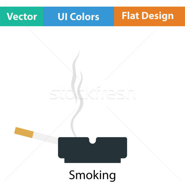 香煙 煙灰缸 圖標 顏色 設計 火 商業照片 © angelp