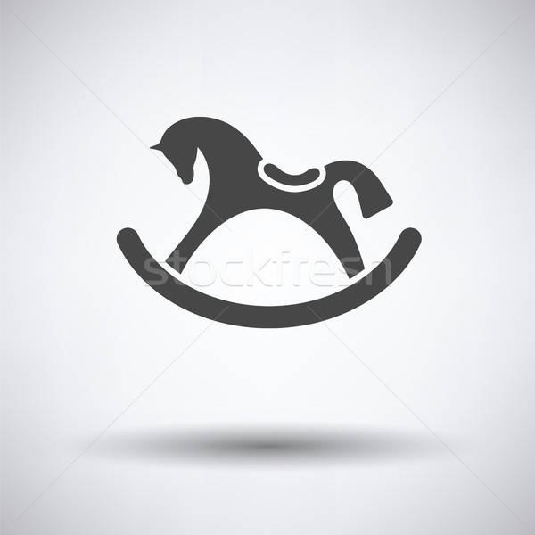 Koń na biegunach ikona drewna szczęśliwy dziecko konia Zdjęcia stock © angelp