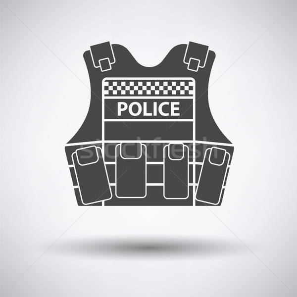 Policía chaleco icono gris seguridad negro Foto stock © angelp