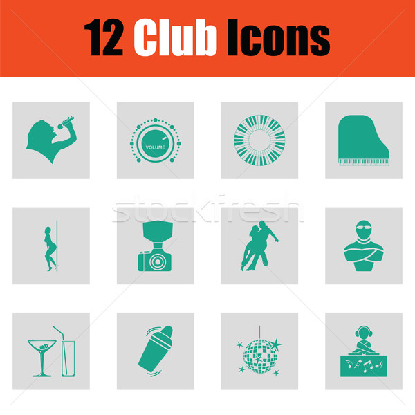 Set of club icons Stock photo © angelp