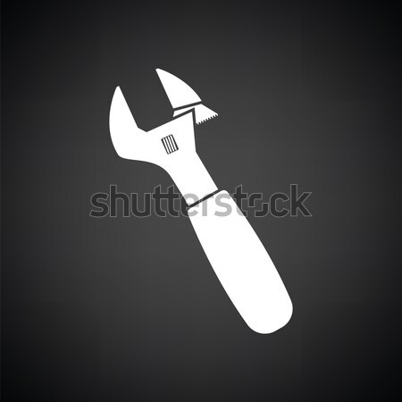 Polowanie nóż ikona czarno białe bezpieczeństwa czarny Zdjęcia stock © angelp