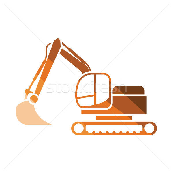 Icon of construction excavator Stock photo © angelp