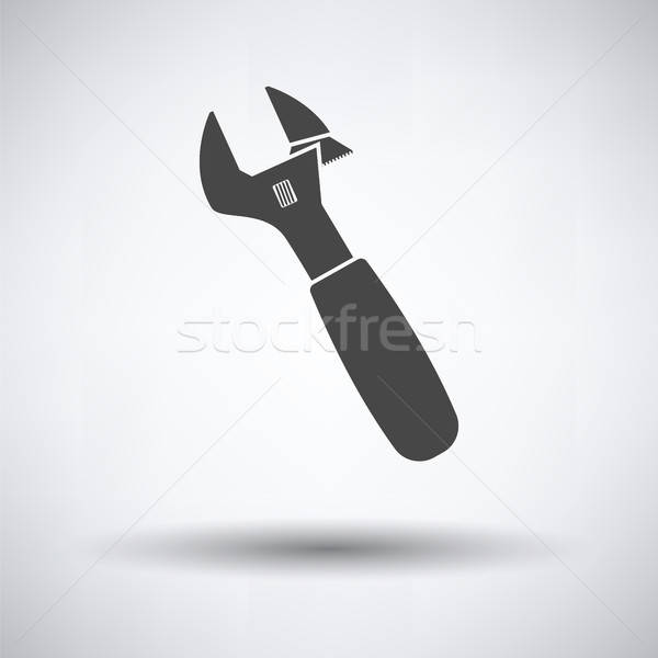 Verstellbarer Schraubenschlüssel Symbol grau Arbeit Technologie Metall Stock foto © angelp