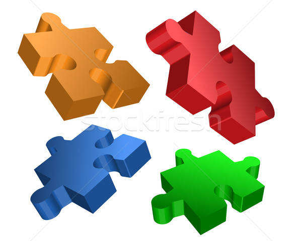 Puzzle mozaik háttér játékok siker színek Stock fotó © angelp