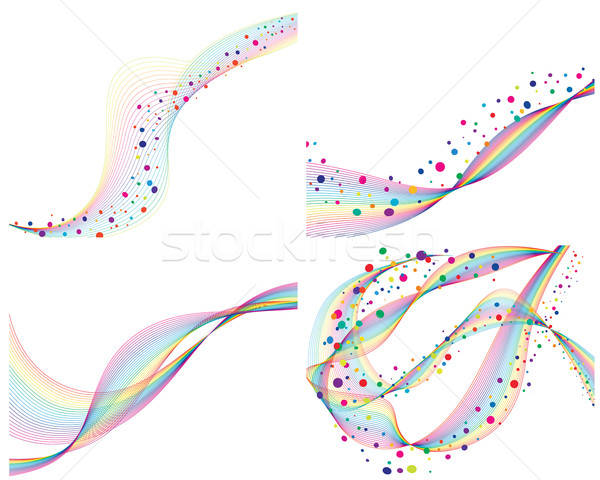 Set of colorful lines background for design use Stock photo © angelp