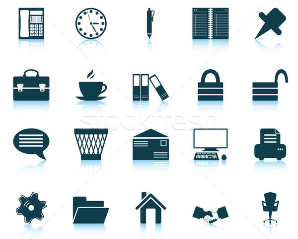 business and office icons set Stock photo © angelp