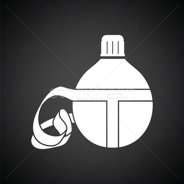 Turisztikai flaska ikon feketefehér víz háló Stock fotó © angelp