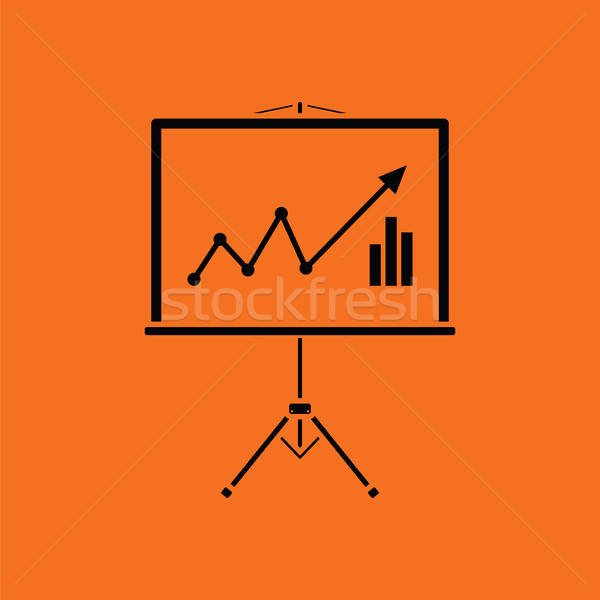 Google analytics stand icoană portocaliu negru abstract Imagine de stoc © angelp