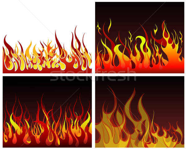 Brand achtergronden ingesteld hel vector ontwerp Stockfoto © angelp