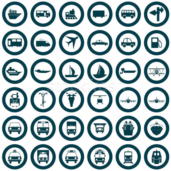 транспорт набор различный вектора веб-иконы Сток-фото © angelp