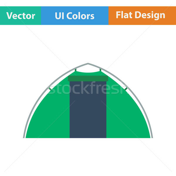 Flat design icon of touristic tent Stock photo © angelp