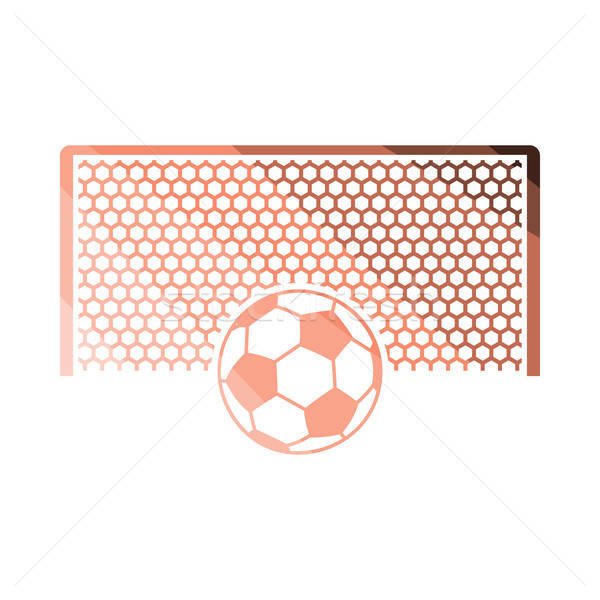 Soccer gate with ball on penalty point  icon Stock photo © angelp