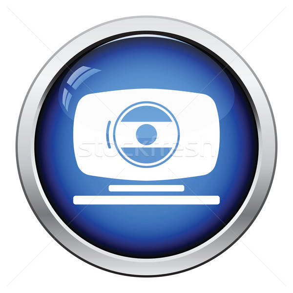 Webkamera ikon fényes gomb terv internet Stock fotó © angelp