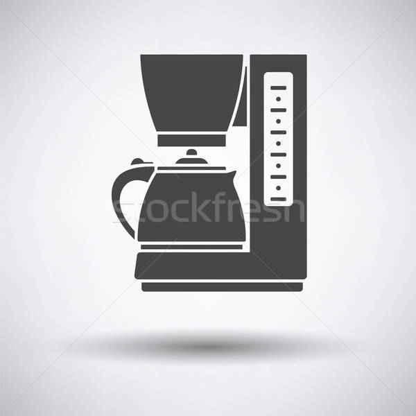 Küche Kaffeemaschine Symbol grau Design Restaurant Stock foto © angelp