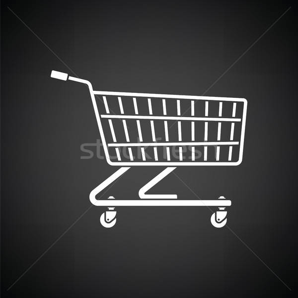 Supermarket shopping cart icon Stock photo © angelp