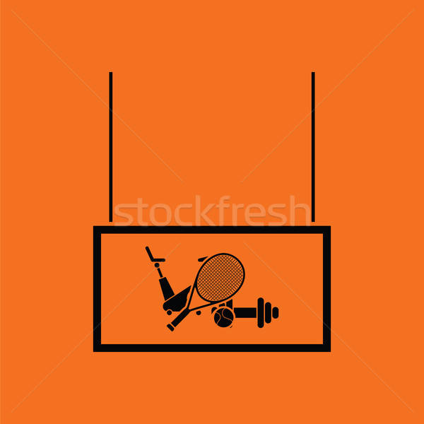 Foto stock: Deporte · mercado · departamento · icono · naranja