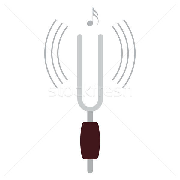Tuning tenedor icono color diseno música Foto stock © angelp
