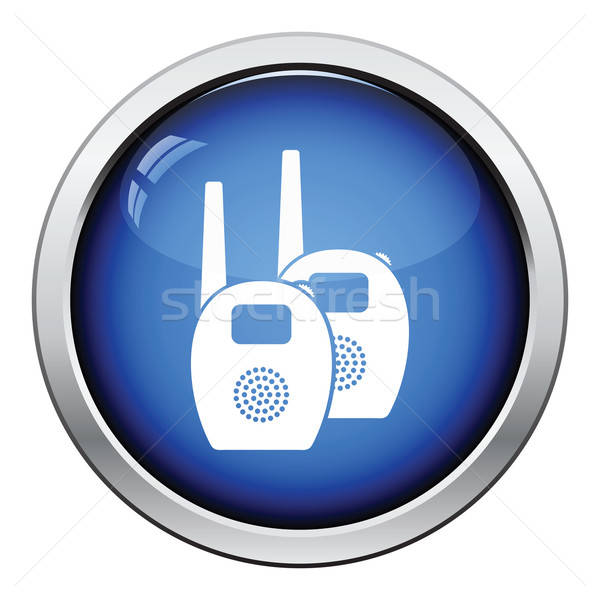 Baby Radio Monitor Symbol glänzend Taste Stock foto © angelp