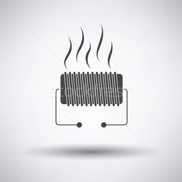 Elektrische verwarming icon grijs technologie metaal Stockfoto © angelp
