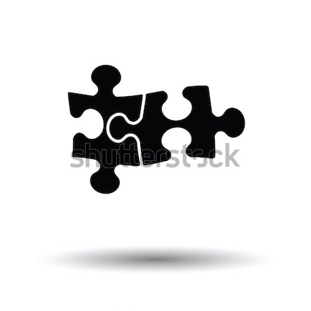 Puzzle Entscheidung Symbol schwarz weiß Büro Web Stock foto © angelp