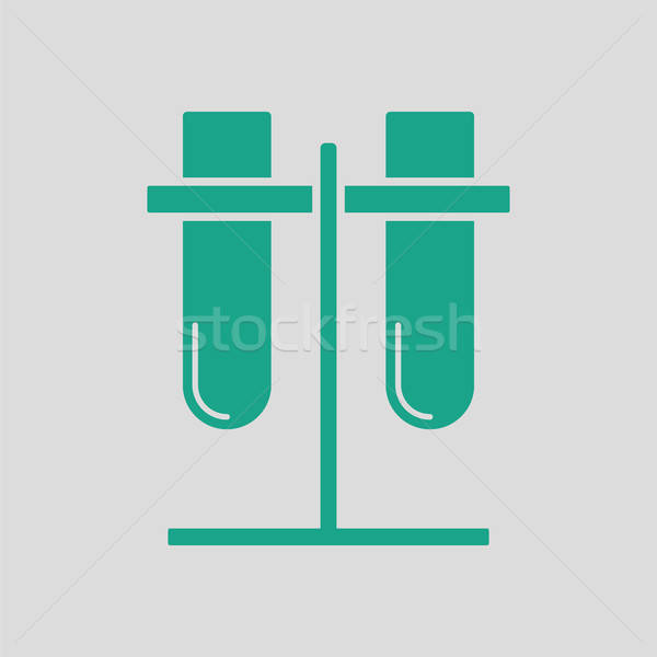 Stockfoto: Lab · bevestigd · stand · icon · grijs · groene