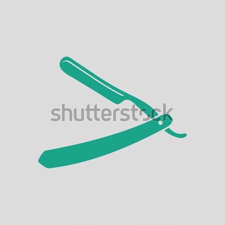 Foto stock: Navaja · icono · gris · verde · hombre · fondo