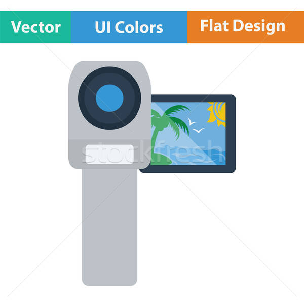 Caméra vidéo icône couleur design signe web [[stock_photo]] © angelp