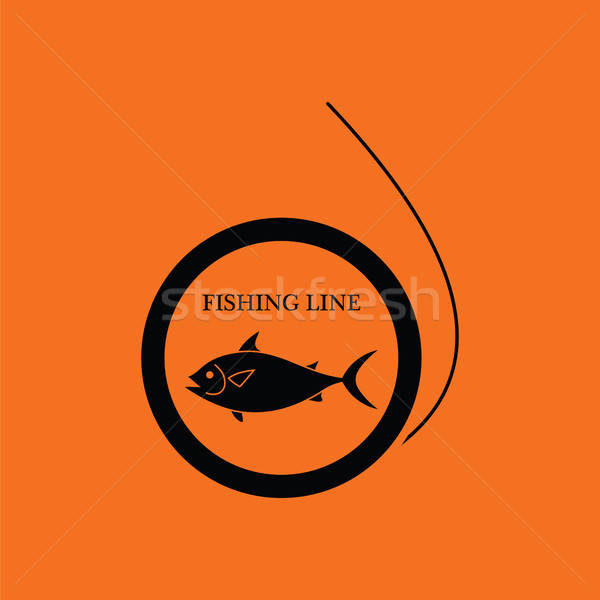 Icon of fishing line Stock photo © angelp