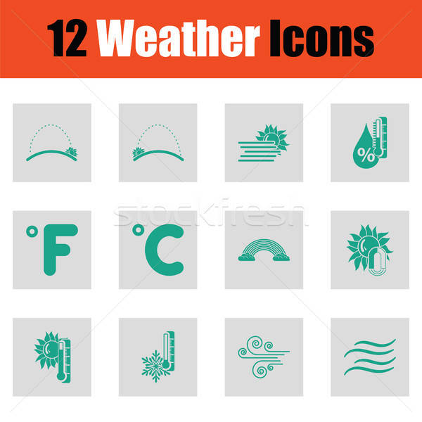 Stock photo: Set of weather icons