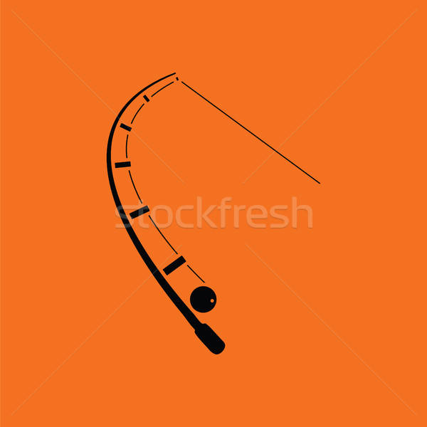 Icon of curved fishing tackle Stock photo © angelp